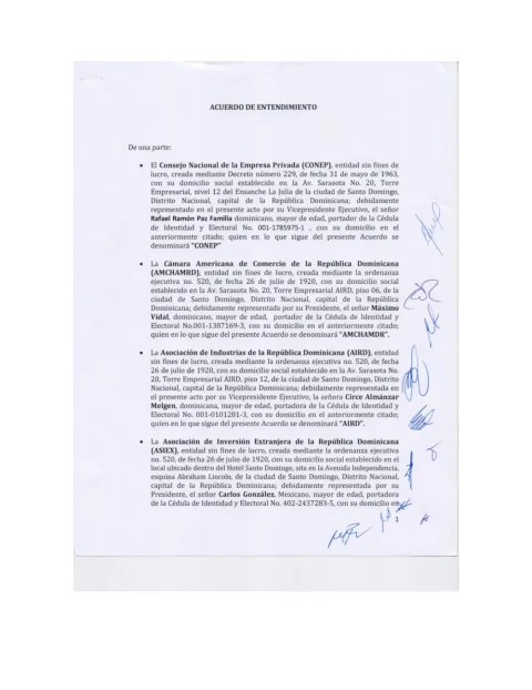 Portada: Convenio Asociaciones Empresariales Fedomu