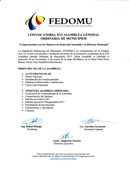 Portada: Convocatoria alcaldes y alcaldesas