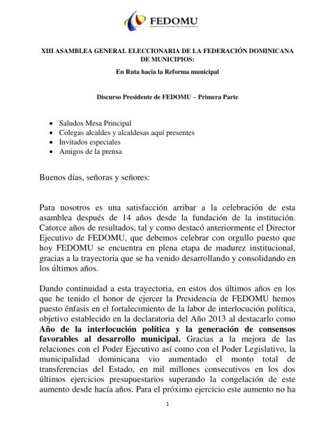 Portada: Discurso Juan de los Santos 18-11-2014 (2013)