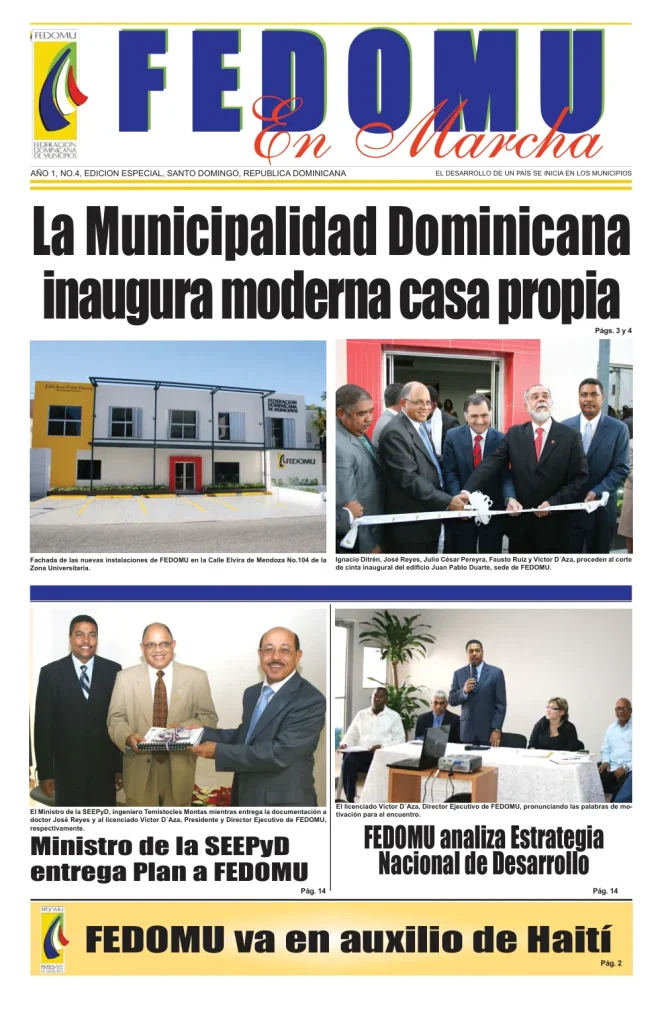 Portada: FEDOMU En Marcha, Año 1, No. 4 (Julio 2009)