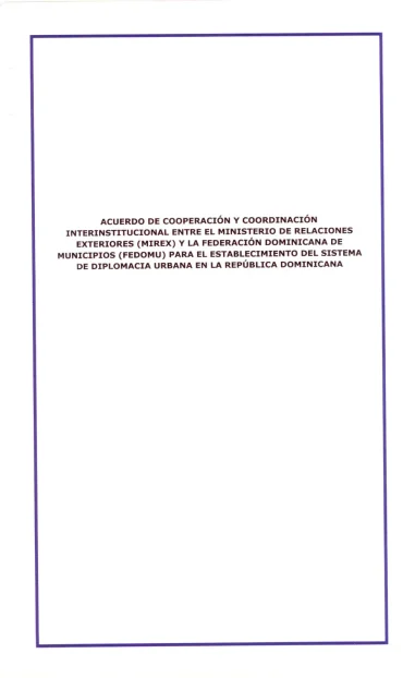 Portada: FEDOMU Mirex Acuerdo de Cooperacion