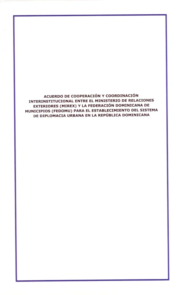 Portada: FEDOMU Mirex Acuerdo de Cooperacion