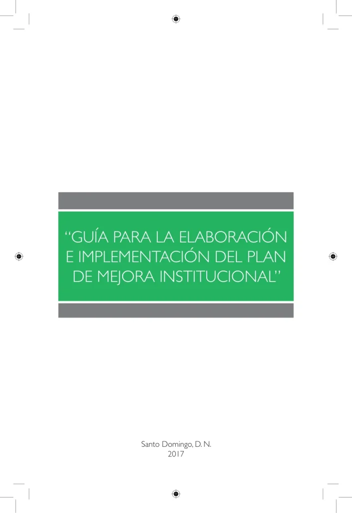 Portada: Guía para la Elaboración e Implementación del Plan de Mejora Institucional (2017)