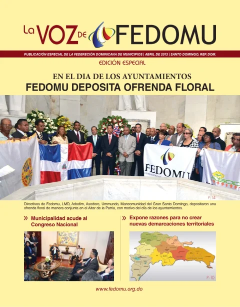 Portada: La Voz de FEDOMU (Abril 2013)