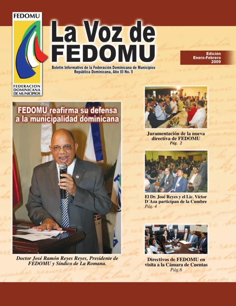 Portada: La Voz de FEDOMU, Año 3, No. 5 (Febrero 2009)