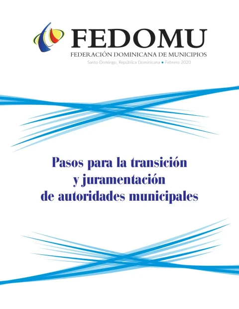 Portada: Pasos para la transición y juramentación de autoridades municipales (2020)