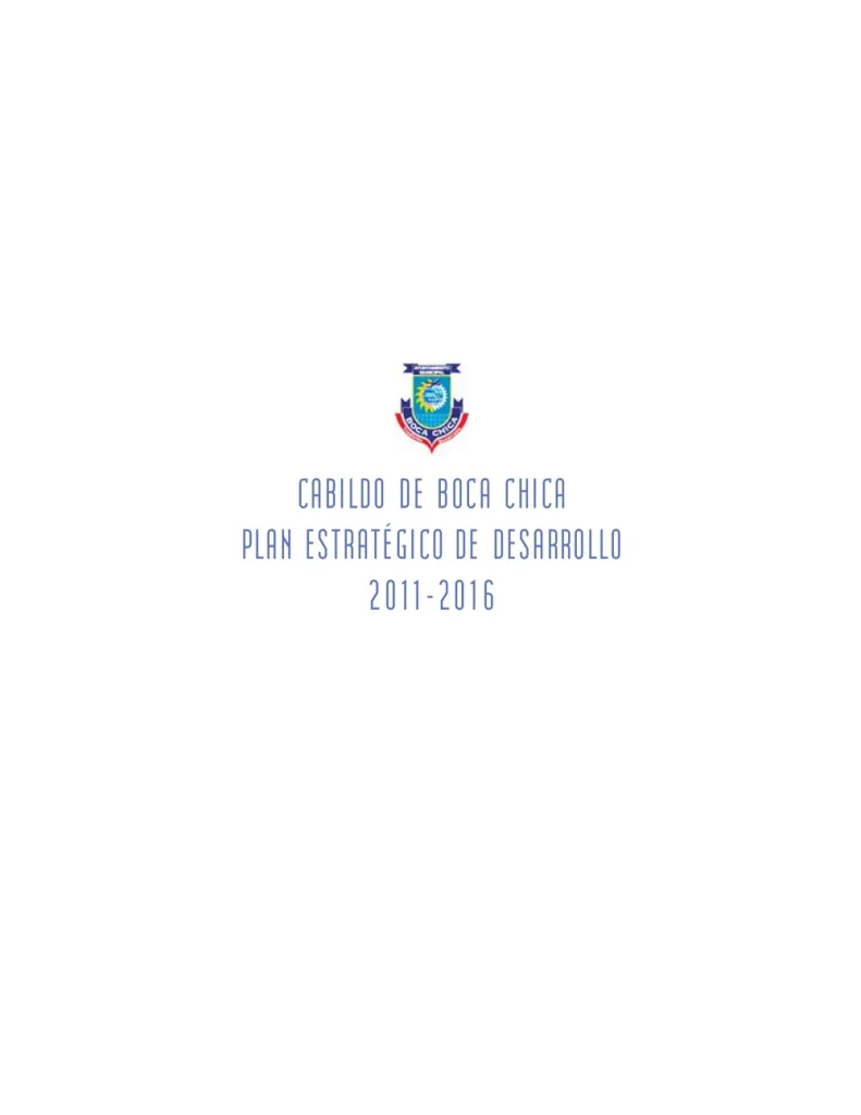 Portada: Plan Municipal de Desarrollo Boca Chica (2011-2016)