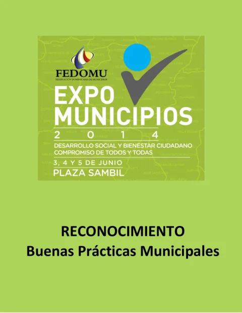 Portada: Reconocimiento a las Buenas Prácticas Municipales, Juan Pablo Duarte (2014)